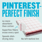 E-CLOTH E-Towel Classic Check Tea Towel – Blue - Image 2